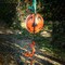 In the Breeze Pumpkin with Hat Hanging Ball Spinner, Halloween Wind Spinner, 2497